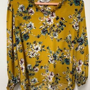 Counterparts Women's Mustard Floral Blouse